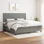 Cama box spring con colchón tela gris oscuro 200x200 cm de vidaXL, Camas y somieres - Ref: Foro24-3141642, Precio: 665,78 €, ...