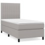 Box spring bed with light gray fabric mattress 90x200 cm by vidaXL, Beds and slatted bases - Ref: Foro24-3141905, Price: 341,...