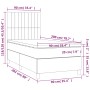 Box spring bed with light gray fabric mattress 90x200 cm by vidaXL, Beds and slatted bases - Ref: Foro24-3141905, Price: 341,...