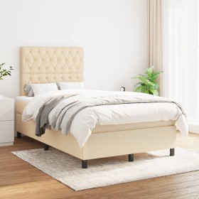 Boxspringbett mit cremefarbener Stoffmatratze 120x200 cm von vidaXL, Betten und Lattenroste - Ref: Foro24-3142006, Preis: 441...