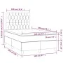 Box spring bed with cream fabric mattress 120x200 cm by vidaXL, Beds and slatted bases - Ref: Foro24-3142006, Price: 430,61 €...