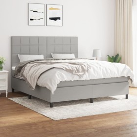 Boxspringbett mit hellgrauer Stoffmatratze 180x200 cm von vidaXL, Betten und Lattenroste - Ref: Foro24-3141793, Preis: 600,37...