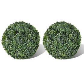 Artificial boxwood ball bush H27 cm 2 units by vidaXL, artificial flora - Ref: Foro24-40871, Price: 30,30 €, Discount: %