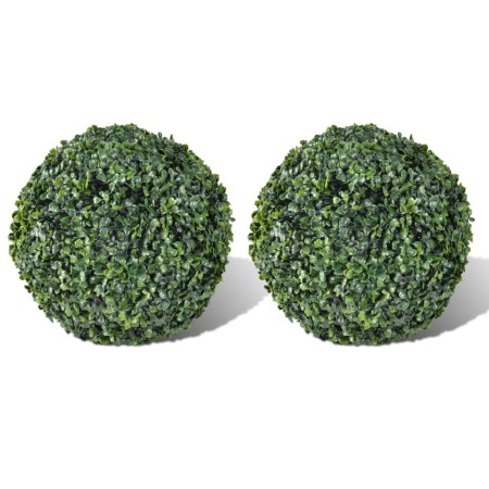 Artificial boxwood ball bush H27 cm 2 units by vidaXL, artificial flora - Ref: Foro24-40871, Price: 30,30 €, Discount: %