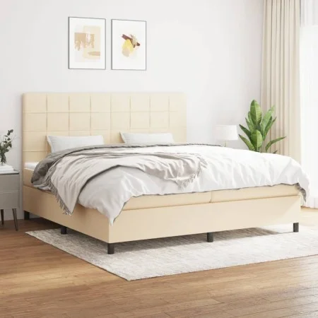 Boxspringbett mit cremefarbener Stoffmatratze 200x200 cm von vidaXL, Betten und Lattenroste - Ref: Foro24-3141806, Preis: 602...
