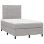 Box spring bed with light gray fabric mattress 120x200 cm by vidaXL, Beds and slatted bases - Ref: Foro24-3141761, Price: 400...
