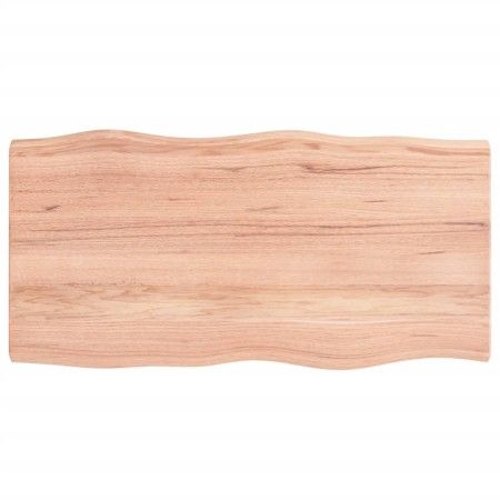 Treated wood table top with natural brown edge 100x50x(2-6)cm by vidaXL, Table tops - Ref: Foro24-363952, Price: 42,37 €, Dis...