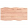 Treated wood table top with natural brown edge 100x50x(2-6)cm by vidaXL, Table tops - Ref: Foro24-363952, Price: 42,37 €, Dis...
