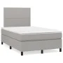 Cama box spring con colchón tela gris claro 120x200 cm de vidaXL, Camas y somieres - Ref: Foro24-3141681, Precio: 390,35 €, D...