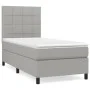Box spring bed with light gray fabric mattress 100x200 cm by vidaXL, Beds and slatted bases - Ref: Foro24-3141753, Price: 335...