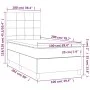 Box spring bed with light gray fabric mattress 100x200 cm by vidaXL, Beds and slatted bases - Ref: Foro24-3141753, Price: 335...