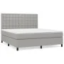 Box spring bed with light gray fabric mattress 180x200 cm by vidaXL, Beds and slatted bases - Ref: Foro24-3142113, Price: 596...