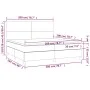 Box spring bed with cream fabric mattress 200x200 cm by vidaXL, Beds and slatted bases - Ref: Foro24-3141646, Price: 632,82 €...