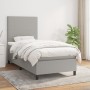 Cama box spring con colchón tela gris claro 100x200 cm de vidaXL, Camas y somieres - Ref: Foro24-3141593, Precio: 341,61 €, D...