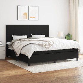 Box spring bed with black fabric mattress 200x200 cm by vidaXL, Beds and slatted bases - Ref: Foro24-3141643, Price: 642,74 €...
