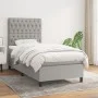 Box spring bed with light gray fabric mattress 100x200 cm by vidaXL, Beds and slatted bases - Ref: Foro24-3141993, Price: 336...