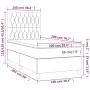 Box spring bed with light gray fabric mattress 100x200 cm by vidaXL, Beds and slatted bases - Ref: Foro24-3141993, Price: 336...