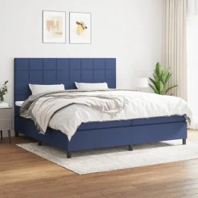 Box spring bed with blue fabric mattress 200x200 cm by vidaXL, Beds and slatted bases - Ref: Foro24-3141807, Price: 667,57 €,...