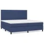 Box spring bed with blue fabric mattress 200x200 cm by vidaXL, Beds and slatted bases - Ref: Foro24-3141807, Price: 667,57 €,...