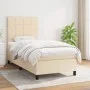 Cama box spring con colchón tela color crema 100x200 cm de vidaXL, Camas y somieres - Ref: Foro24-3141758, Precio: 330,34 €, ...