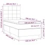 Box spring bed with cream fabric mattress 100x200 cm by vidaXL, Beds and slatted bases - Ref: Foro24-3141758, Price: 330,34 €...