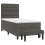 Box spring bed with dark gray velvet mattress 90x190 cm by vidaXL, Beds and slatted bases - Ref: Foro24-3137996, Price: 367,1...