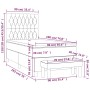 Box spring bed with dark gray velvet mattress 90x190 cm by vidaXL, Beds and slatted bases - Ref: Foro24-3137996, Price: 367,1...