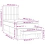 Box spring bed with black velvet mattress 90x200 cm by vidaXL, Beds and slatted bases - Ref: Foro24-3137943, Price: 366,32 €,...