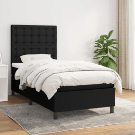 Box spring bed with black fabric mattress 90x200 cm by vidaXL, Beds and slatted bases - Ref: Foro24-3142067, Price: 335,52 €,...