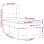 Boxspringbett mit schwarzer Stoffmatratze 90x200 cm von vidaXL, Betten und Lattenroste - Ref: Foro24-3141747, Preis: 335,22 €...