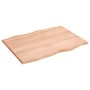 Treated oak wood table top with natural edge 80x60x2 cm by vidaXL, Table tops - Ref: Foro24-363944, Price: 48,61 €, Discount: %