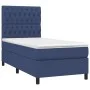 Box spring bed with blue fabric mattress 90x200 cm by vidaXL, Beds and slatted bases - Ref: Foro24-3141991, Price: 352,78 €, ...
