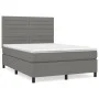 Box spring bed with dark gray fabric mattress 140x200 cm by vidaXL, Beds and slatted bases - Ref: Foro24-3141858, Price: 472,...