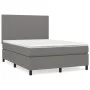 Boxspringbett mit dunkelgrauer Stoffmatratze 140x200 cm von vidaXL, Betten und Lattenroste - Ref: Foro24-3141618, Preis: 493,...