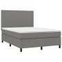 Box spring bed with dark gray fabric mattress 140x200 cm by vidaXL, Beds and slatted bases - Ref: Foro24-3141618, Price: 494,...