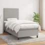 Cama box spring con colchón tela gris claro 90x190 cm de vidaXL, Camas y somieres - Ref: Foro24-3141577, Precio: 320,55 €, De...