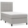 Box spring bed with light gray fabric mattress 90x190 cm by vidaXL, Beds and slatted bases - Ref: Foro24-3141737, Price: 325,...