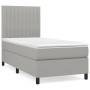 Box spring bed with light gray fabric mattress 90x190 cm by vidaXL, Beds and slatted bases - Ref: Foro24-3141897, Price: 319,...