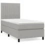 Cama box spring con colchón tela gris claro 90x190 cm de vidaXL, Camas y somieres - Ref: Foro24-3141897, Precio: 310,28 €, De...