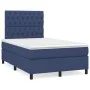 Box spring bed with blue fabric mattress 120x200 cm by vidaXL, Beds and slatted bases - Ref: Foro24-3142007, Price: 441,35 €,...