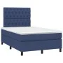Box spring bed with blue fabric mattress 120x200 cm by vidaXL, Beds and slatted bases - Ref: Foro24-3142007, Price: 441,35 €,...