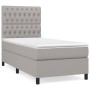 Cama box spring con colchón tela gris claro 90x190 cm de vidaXL, Camas y somieres - Ref: Foro24-3141977, Precio: 326,29 €, De...