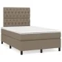 Box spring bed with taupe gray fabric mattress 120x200 cm by vidaXL, Beds and slatted bases - Ref: Foro24-3142005, Price: 410...