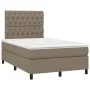 Box spring bed with taupe gray fabric mattress 120x200 cm by vidaXL, Beds and slatted bases - Ref: Foro24-3142005, Price: 410...