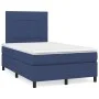 Box spring bed with blue fabric mattress 120x200 cm by vidaXL, Beds and slatted bases - Ref: Foro24-3141767, Price: 424,12 €,...