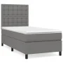 Box spring bed with dark gray fabric mattress 90x200 cm by vidaXL, Beds and slatted bases - Ref: Foro24-3142066, Price: 365,0...