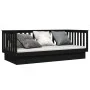 Solid black pine wood sofa bed 80x200 cm by vidaXL, Beds and slatted bases - Ref: Foro24-821563, Price: 149,02 €, Discount: %