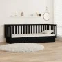 Solid black pine wood sofa bed 80x200 cm by vidaXL, Beds and slatted bases - Ref: Foro24-821563, Price: 149,02 €, Discount: %