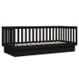 Sofá cama de madera maciza de pino negro 80x200 cm de vidaXL, Camas y somieres - Ref: Foro24-821563, Precio: 149,02 €
