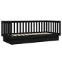 Solid black pine wood sofa bed 80x200 cm by vidaXL, Beds and slatted bases - Ref: Foro24-821563, Price: 149,02 €, Discount: %